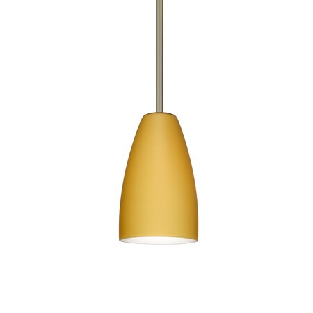 Besa Lighting Riva 9 Cord Pendant, Vanilla Matte, Satin Nickel Finish, 1x9W LED 1TT-1511VM-LED-SN